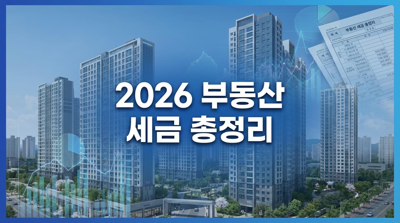 2026 부동산 세금 총정리: 취득부터 매각까지 완벽 가이드