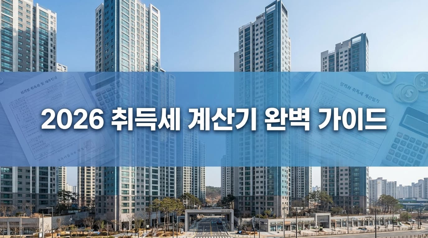 2026 취득세 계산기 완벽 가이드 – 매매·상속·증여 세율과 절세 팁