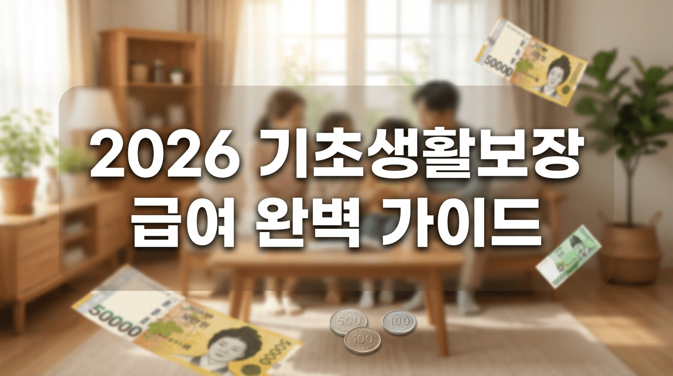 2026 기초생활보장 급여 완벽 가이드 — 기준 중위소득 6.51% 역대 최대 인상, 생계·의료·주거·교육급여 자격·금액·신청 총정리