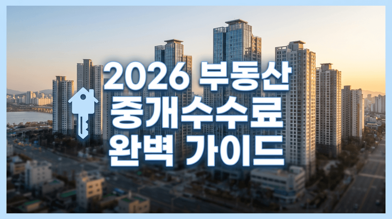 2026년 부동산 중개수수료(복비) 완벽 가이드 — 매매·전세·월세 요율표·VAT·절약법 총정리