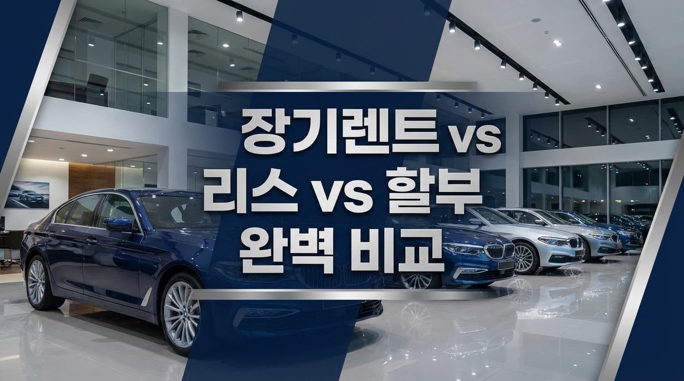 자동차 장기렌트 vs 리스 vs 할부 완벽 비교 – 장단점과 승계 방법까지