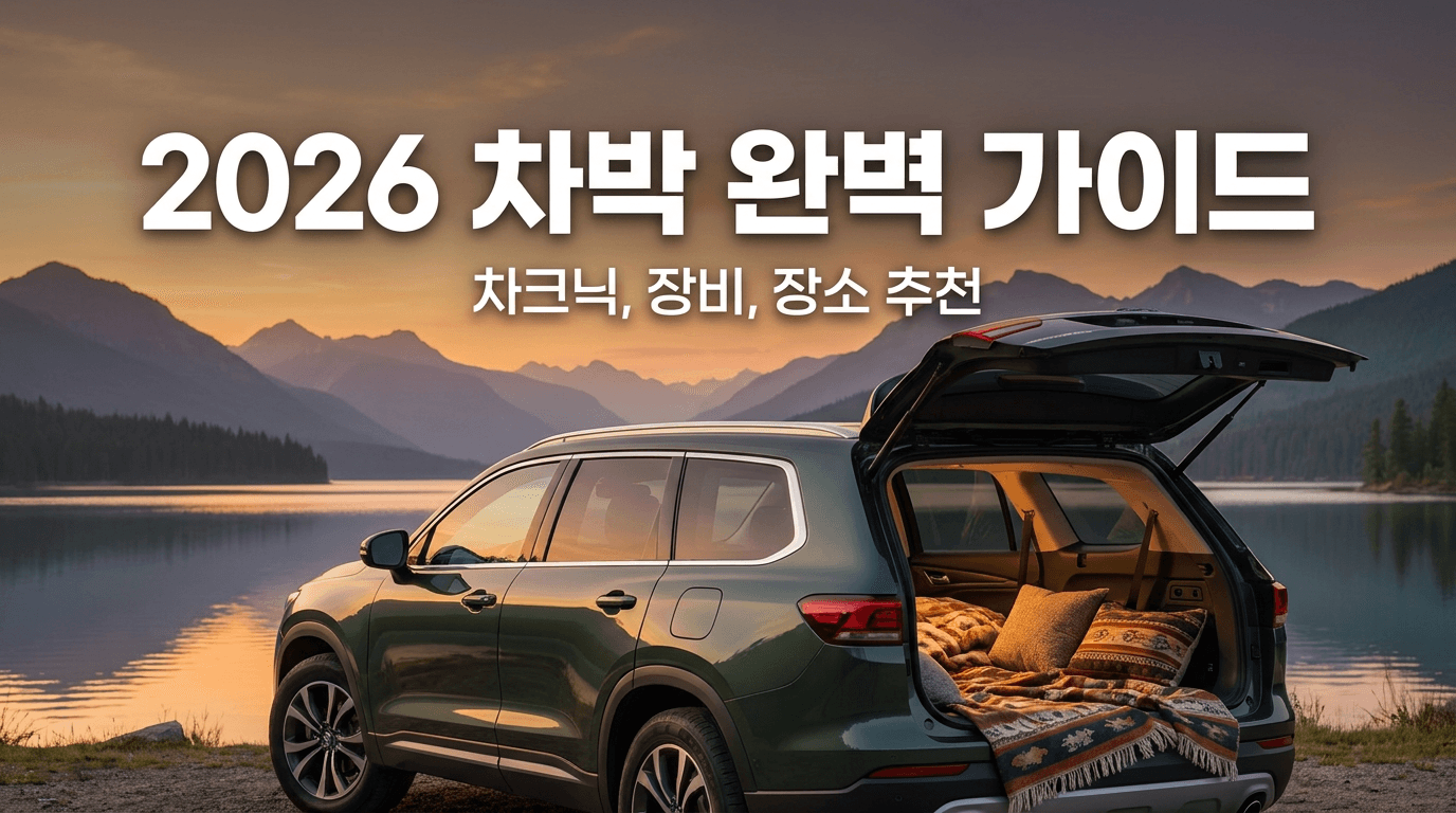 2026 차박 완벽 가이드 — 입문 장비·차종 선택·인기 명소·매너·법규까지 총정리