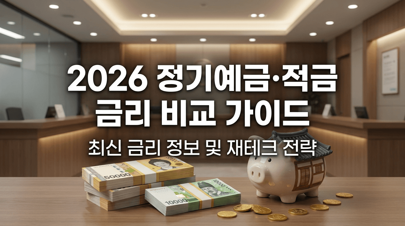 2026 정기예금·적금 금리 비교 완벽 가이드 — 최고 금리 찾는 법, 우대금리 꿀팁 총정리