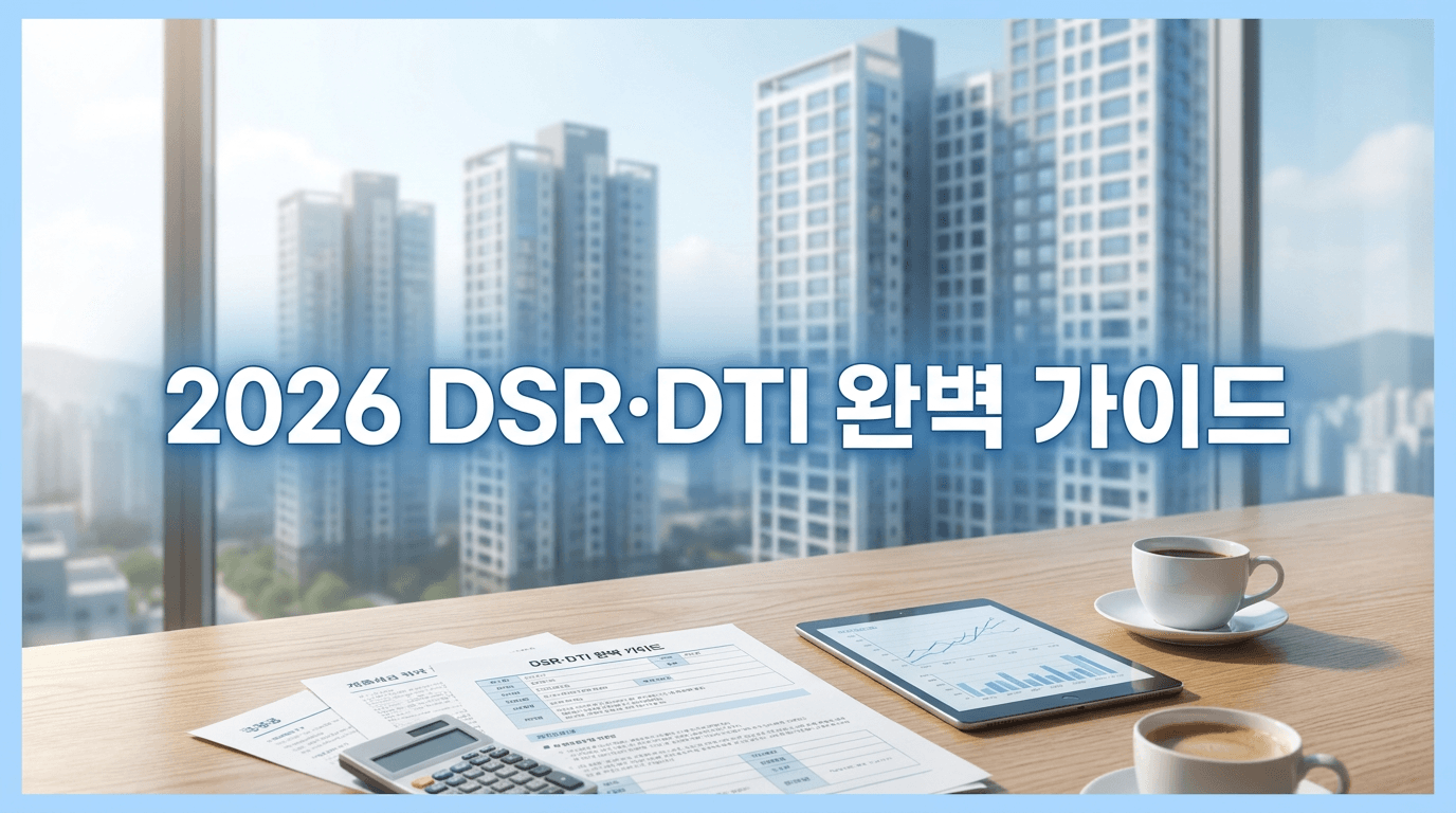 2026 DSR·DTI 완벽 가이드 — 스트레스DSR 2단계, 주담대 한도 계산법 총정리
