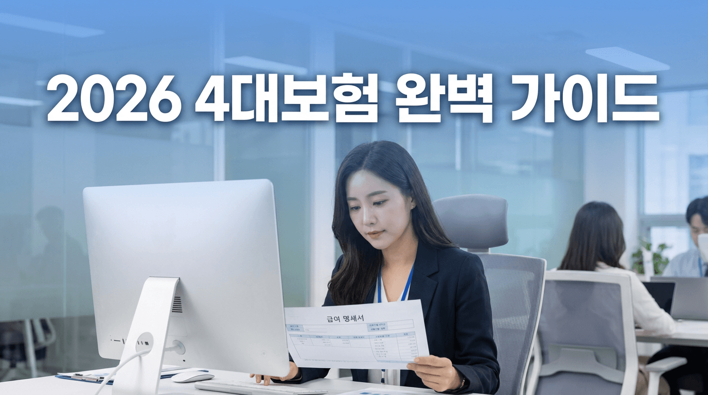 2026년 4대보험 완벽 가이드 — 국민연금·건강보험·고용보험·산재보험 보험료율부터 가입·환급까지