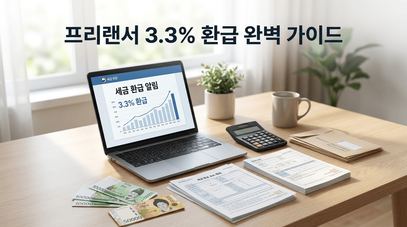 2026 프리랜서 3.3% 원천징수 환급 완벽 가이드 — 5월 종합소득세 신고로 돈 돌려받는 법