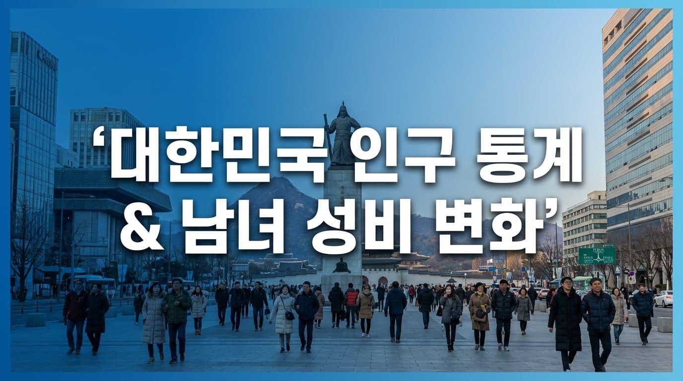 대한민국 인구 통계 & 남녀 성비 변화 총정리 (1960~2026년 실제 데이터)