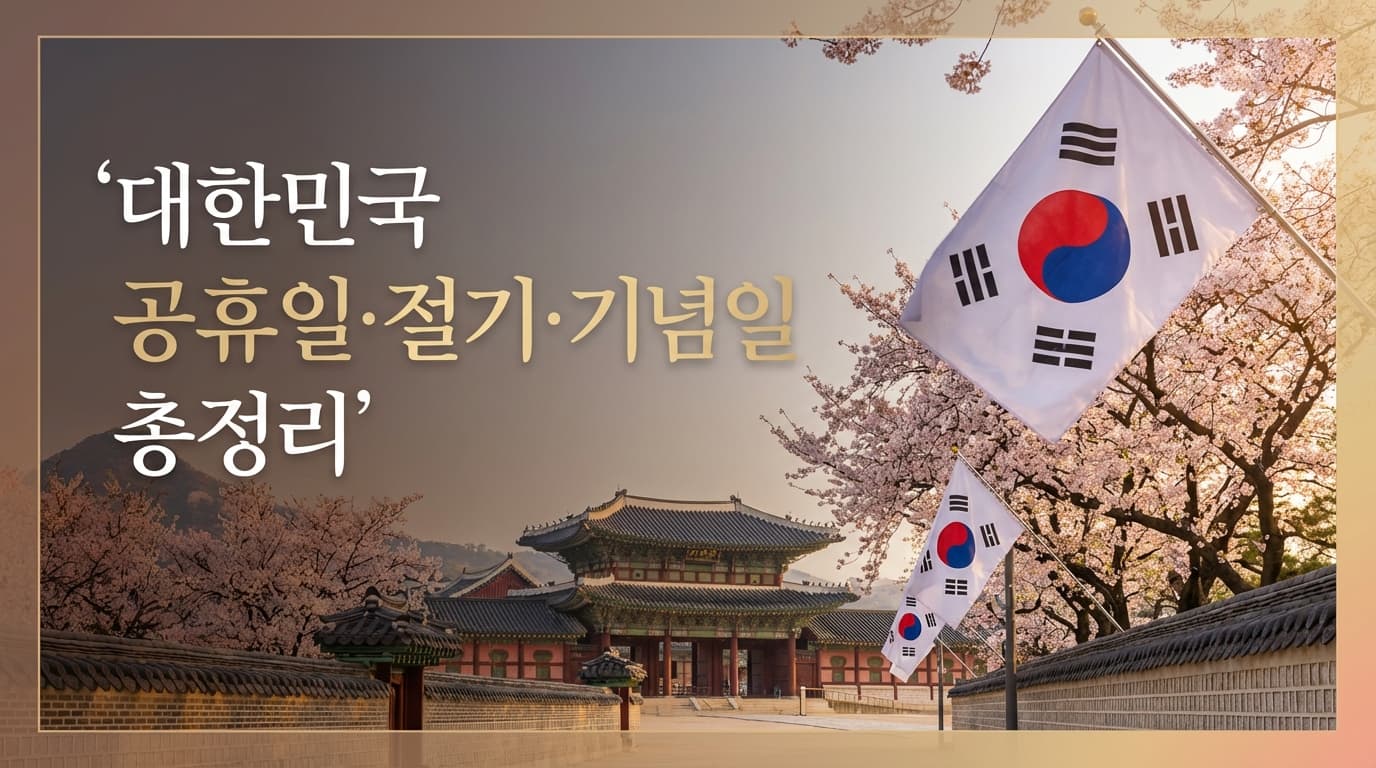 대한민국 공휴일·절기·기념일 총정리 – 유래부터 의미까지