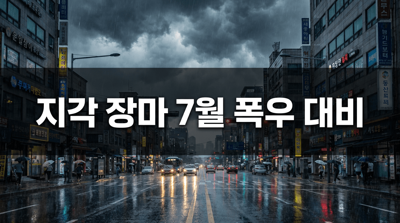 늦게 온 장마, 더 세게 온다 — 7월 집중호우 대비법