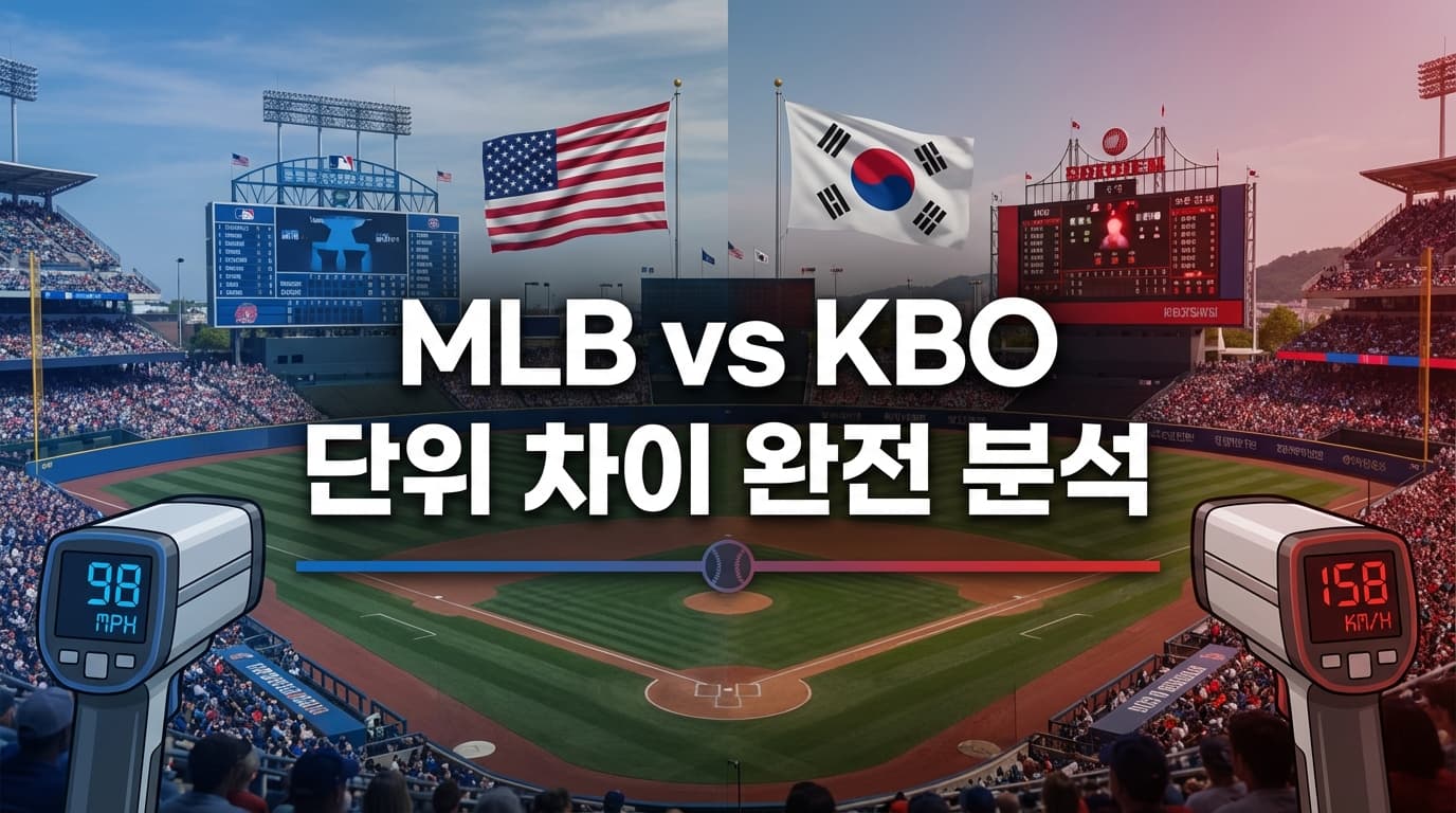 MLB vs KBO 단위 차이 완전 분석 ⚾ 야구 팬을 위한 단위 환산 가이드
