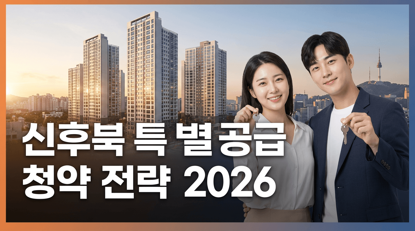 신혼부부 특별공급 청약 완벽 전략 2026 - 소득·가점·신생아 특공까지