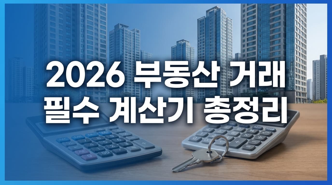 2026년 부동산 거래 필수 계산기 총정리 – 매수부터 매도까지