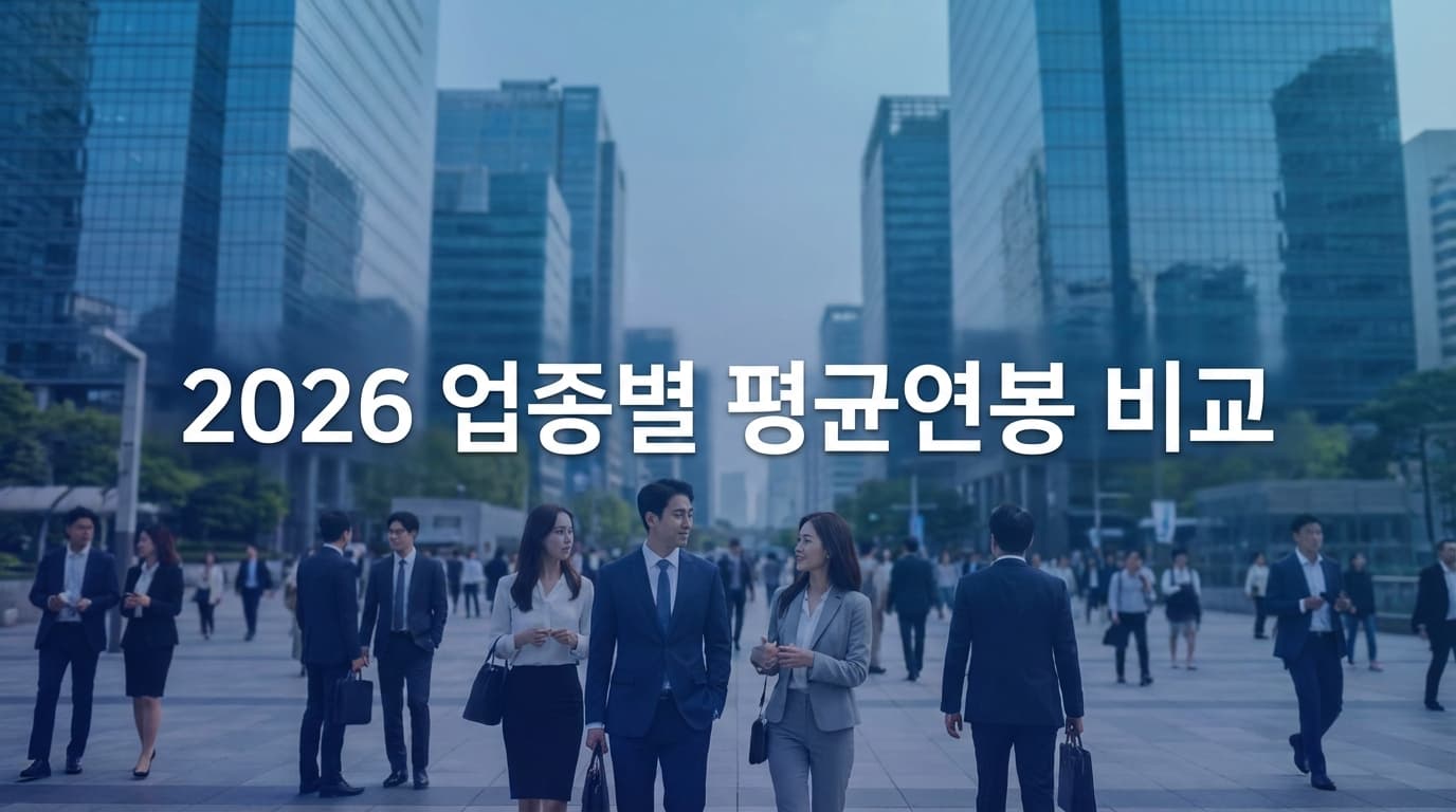2026 업종별 평균연봉 비교 총정리 — 금융·IT·제조·서비스업 최신 통계 완벽 분석