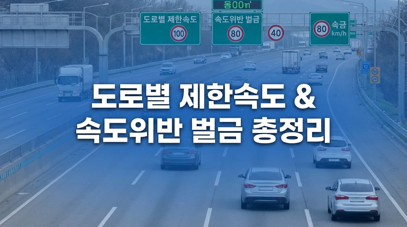도로별 제한속도 & 속도위반 범칙금·과태료 완벽 총정리 (2026년 기준)