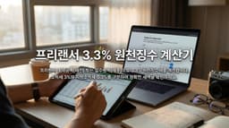 프리랜서 3.3% 원천징수 계산기