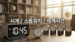 시계 / 스톱워치 / 세계시간