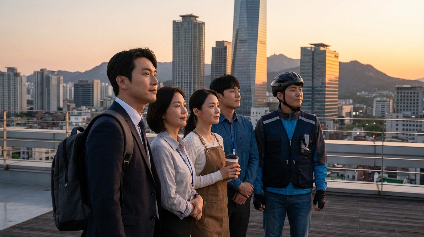 다양한 직종의 근로자들