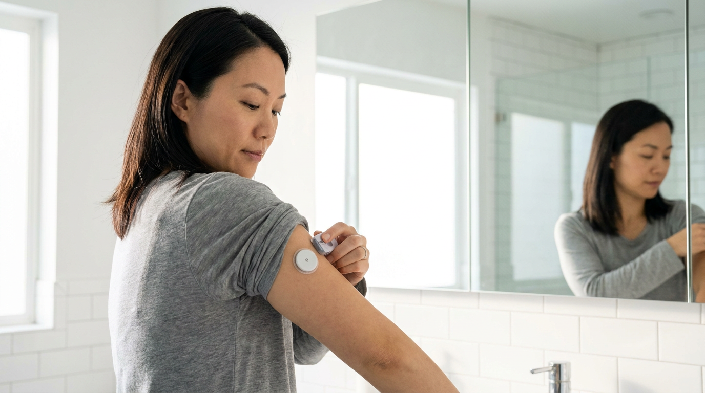 CGM 센서 부착 방법과 스마트폰 연동 과정