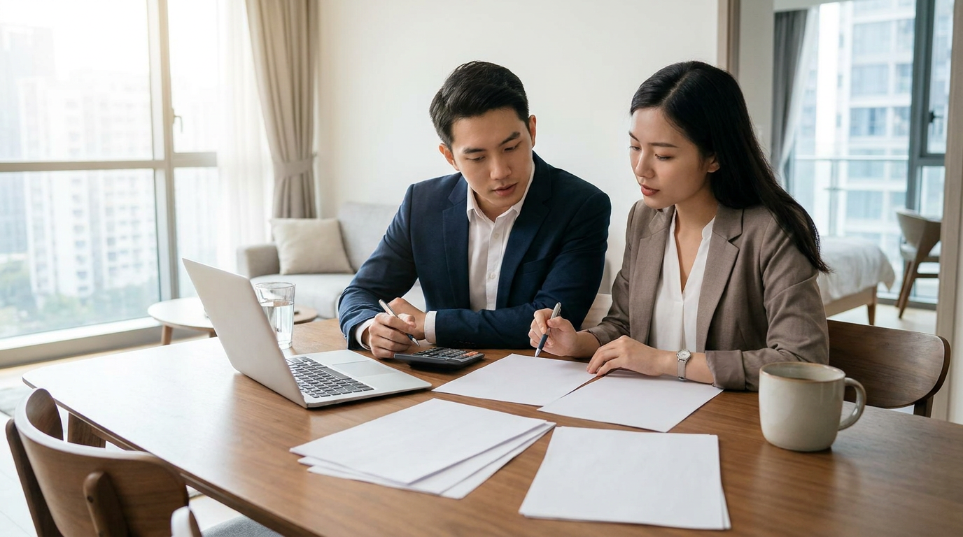 대출 한도 계산하는 모습