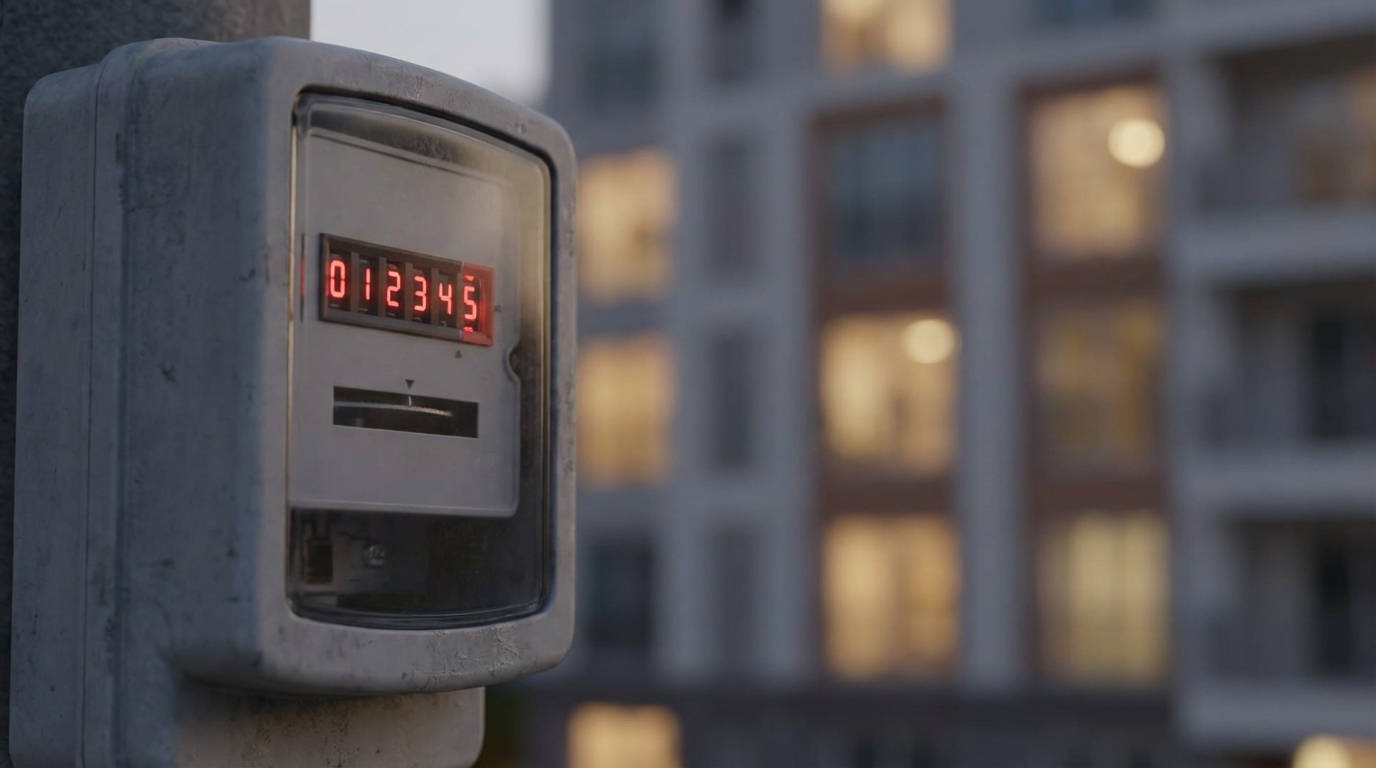 주택용 전기 계량기 클로즈업