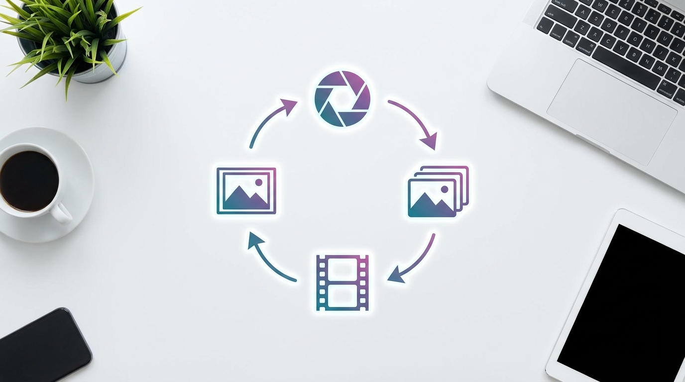 다양한 이미지 포맷 변환 개념도