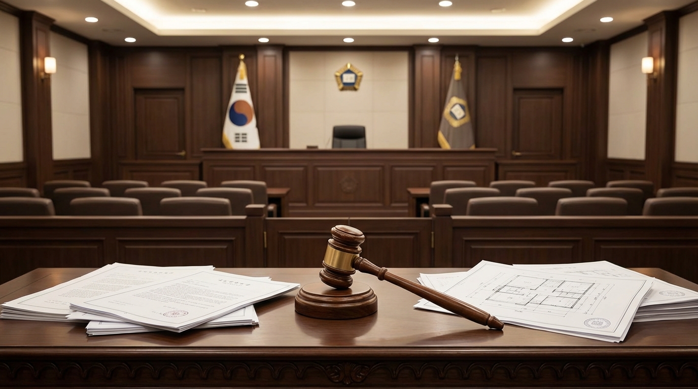 법원 경매 법정 내부