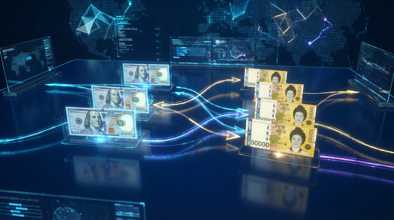 달러와 원화 환전 개념 이미지